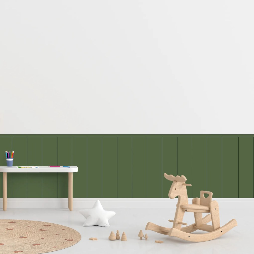 60x100cm Obdĺžnik - Zelená farba - textilná nálepka na stenu Farba: Tmavá, Veľkosť: 60 cm