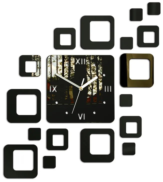 Moderné nástenné hodiny ROMAN WENGE wenge