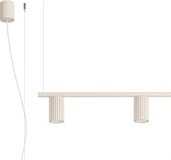Sollux SL.2713 - Závesné svietidlo na lane KARBON 4xGU10/10W/230V krémové