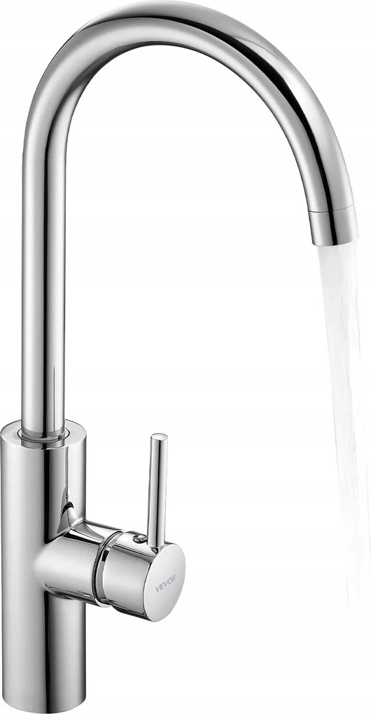 Stojanková umývadlová batéria Vevor strieborná