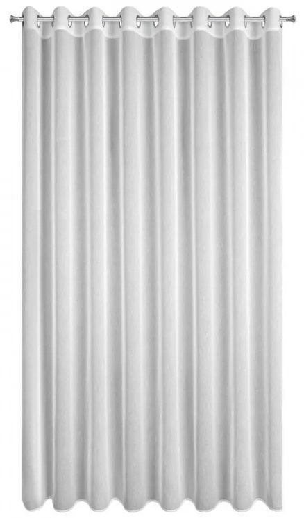 DECOREUM Jednofarebná záclona s jemnou dúhovou štruktúrou 300 cm x 250 cm biela 100 % polyester 64000