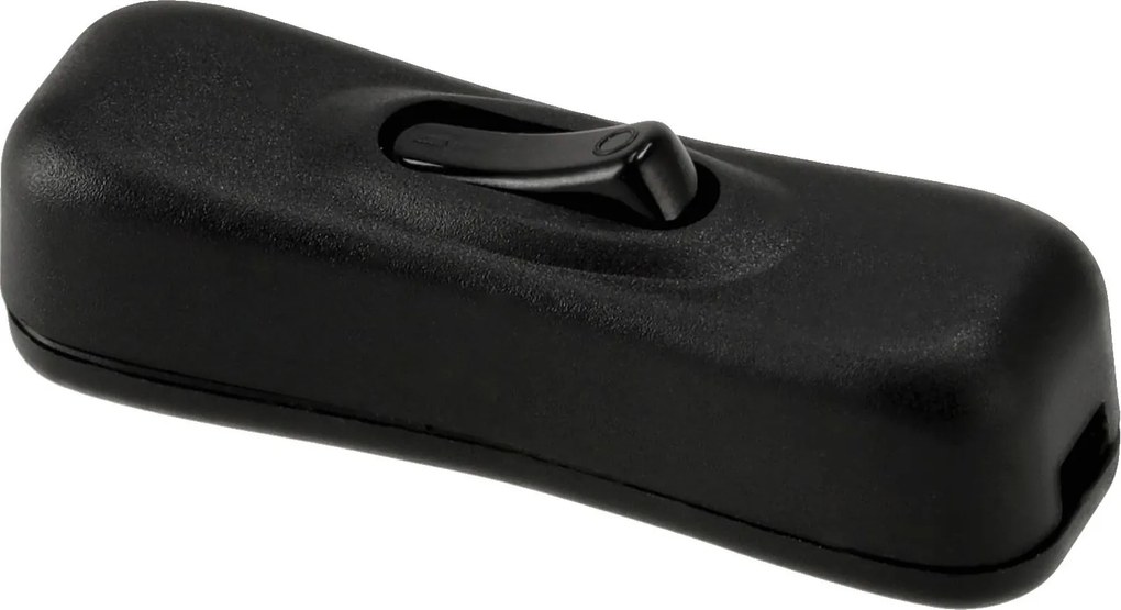 Kolískový spínač s aretáciou, priechodný otvor, 2A 250V, čierny