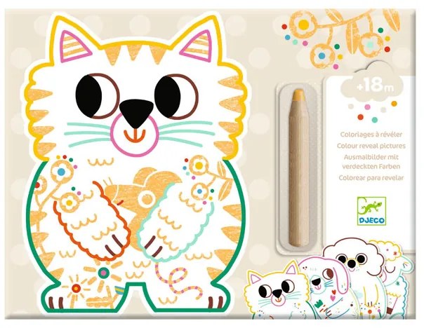 Djeco Omaľovánka s farbičkou Domáce zvieratká