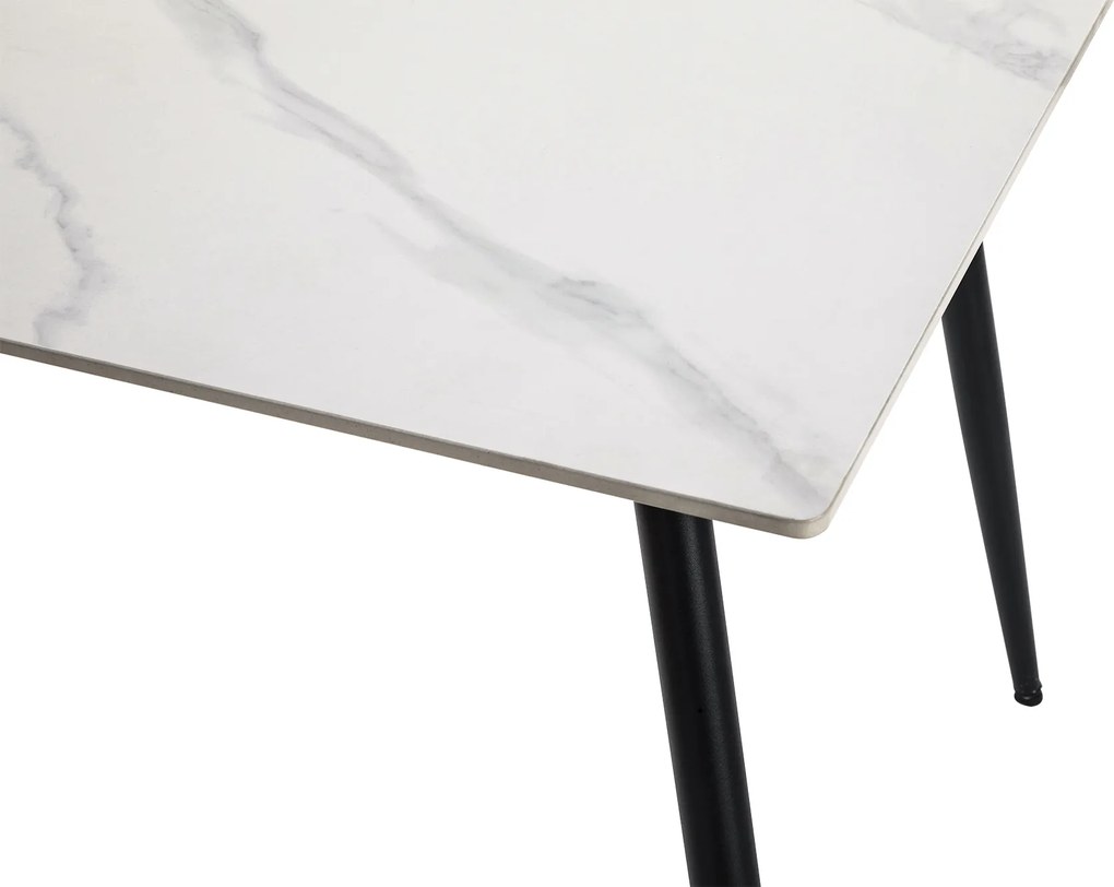 Noela Jedálenský stôl s keramickou doskou v dekore bieleho mramoru CERAMON 120