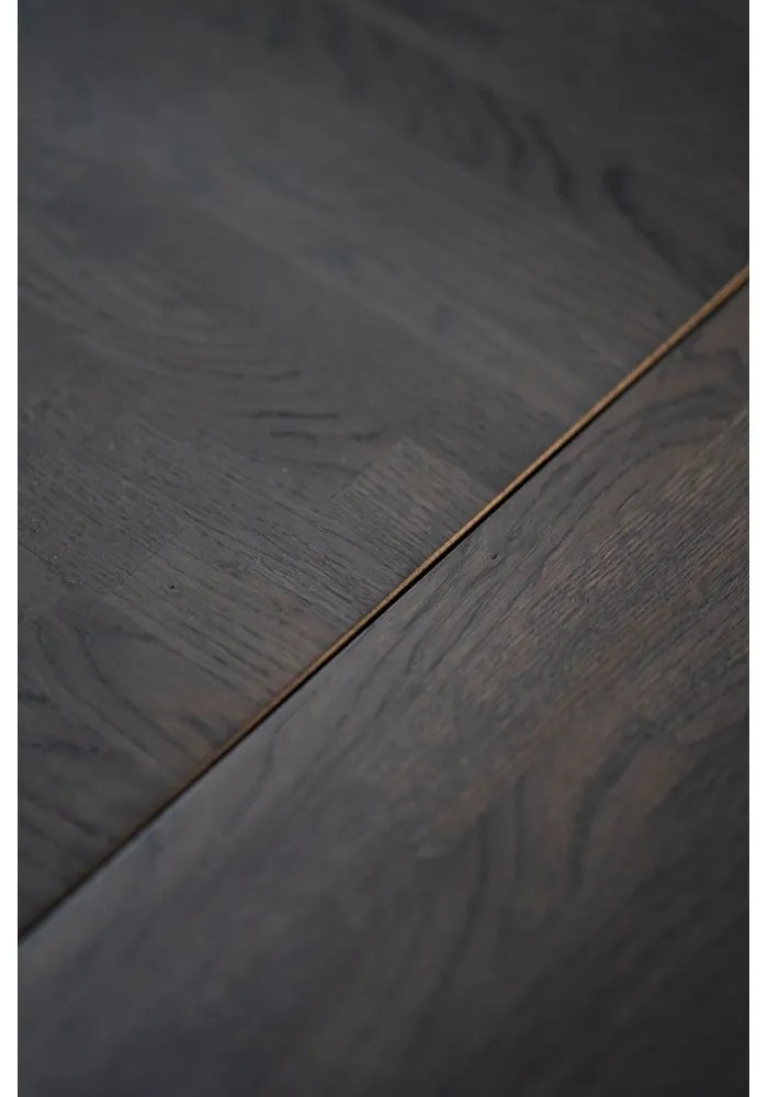 Tmavohnedá dubová prídavná doska jedálenského stola Rowico Brooklyn