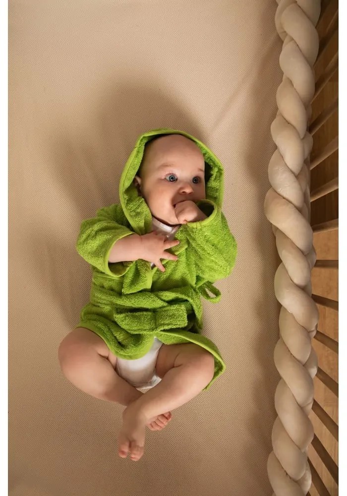 Biely bavlnený detský župan veľkosť 0-12 mesiacov - Tiseco Home Studio