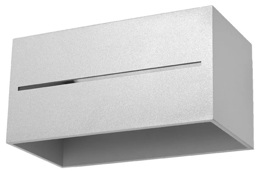 Nástenné svietidlo Lobo Maxi, 1x sivé kovové tienidlo