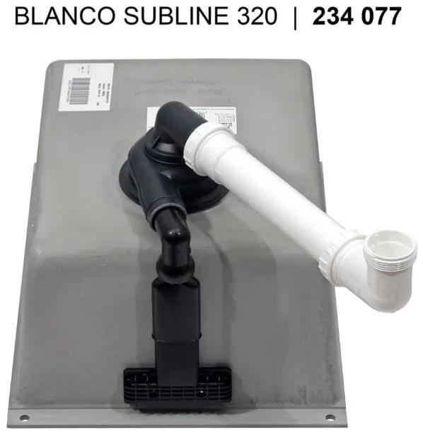 Blanco Subline 320-U, silgranitový drez pod pracovnú dosku 350x460x190 mm, 1-komorový, sivá skala, BLA-523407