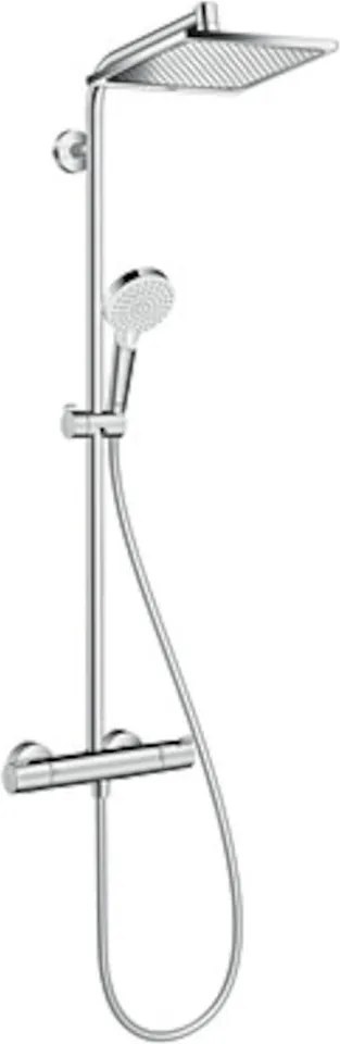Hansgrohe Crometta E sprchový systém na stěnu s termostatickou batériou chróm 27271000
