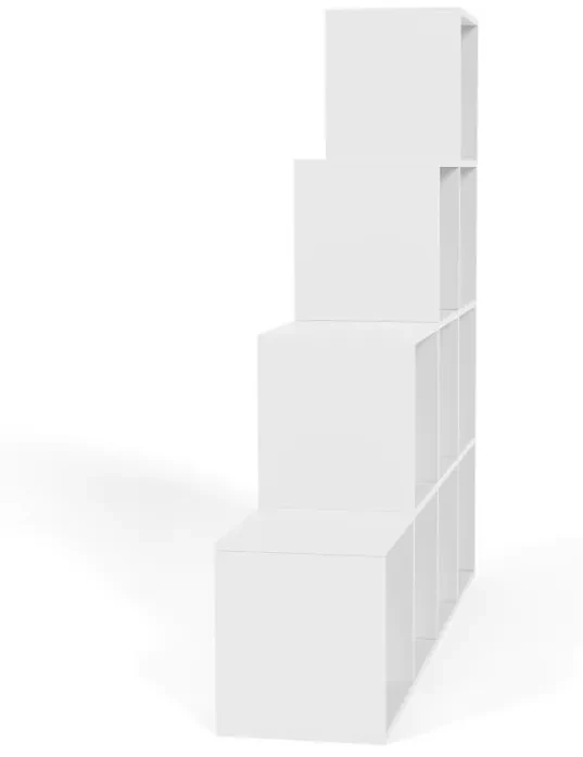 MIADOMODO stupňovitý regál veľký, voľne stojaci, biely