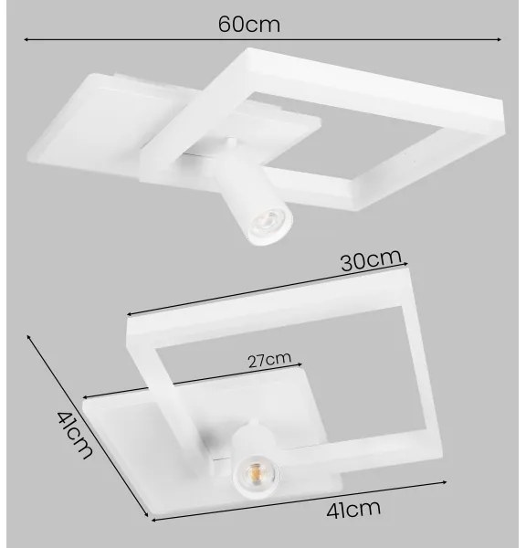 LED stropné svietidlo LED/38W/230V + 1xGU10/30W biela