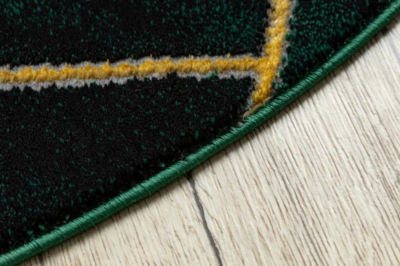 Dywany Łuszczów, Kusový koberec Emerald 1022 green and gold kruh, 200x200 (priemer) kruh, zelená, obývacia izba