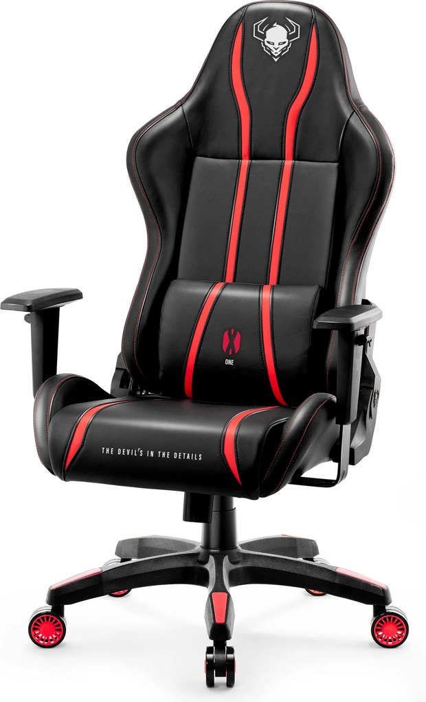Herné kreslo z eko-kože King Size, čierny-červený: Diablo X-One 2.0