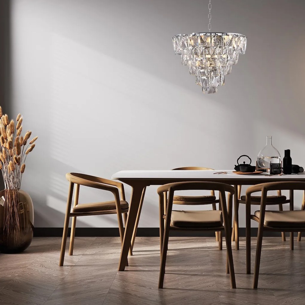 Luster Chelsea, 1x krištáľové tienidlo, (fi 50cm), ch