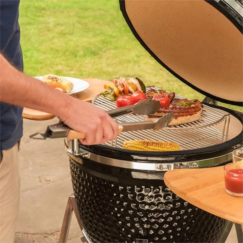 Klarstein Kingsize, kamado gril, keramický, 21", údenie, pomalé pečenie, nehrdzavejúca oceľ