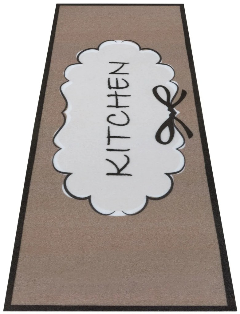 Hanse Home, Koberec behúň Cook & Clean 105728 Brown White Black, 50x150, hnedá, kuchyňa
