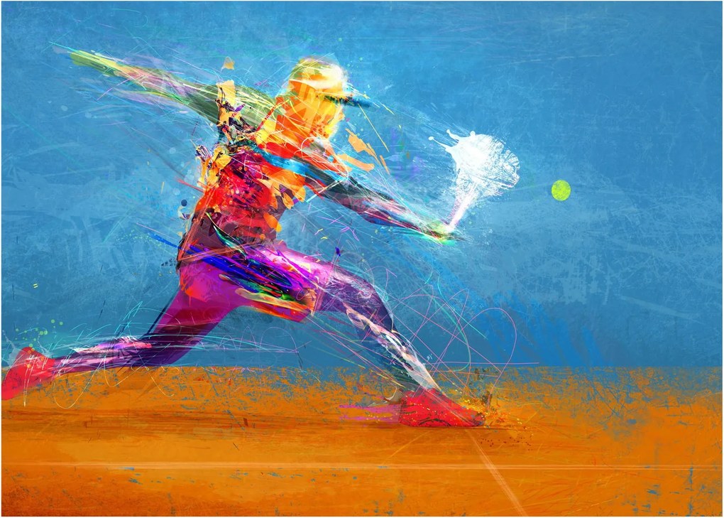 Obraz - Maľovaný tenista (70x50 cm)