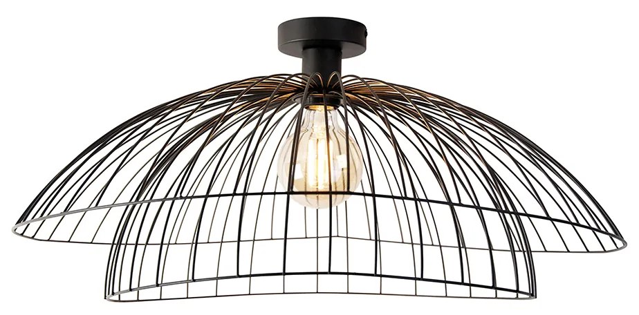 Inteligentné stropné svietidlo čierne 60 cm vrátane Wifi G95 - Pua