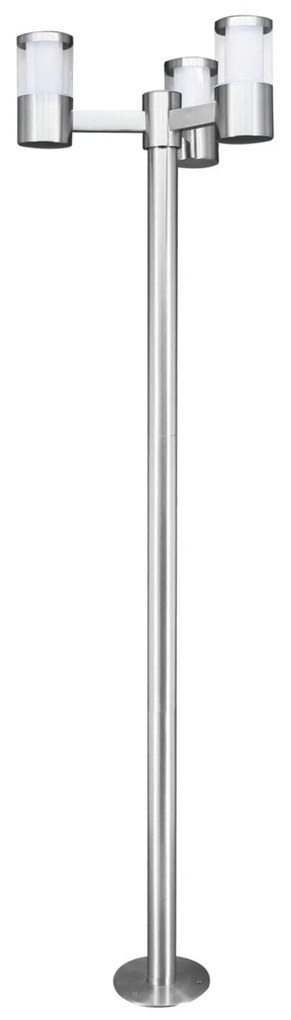 Stĺpové LED svietidlo Basalgo z ušľachtilej ocele