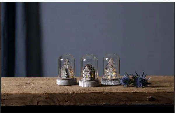 Eglo 410046 - SADA 3x LED Vianočná dekorácia KUPOL 1xLED/0,06W/1xCR2032 hnedá