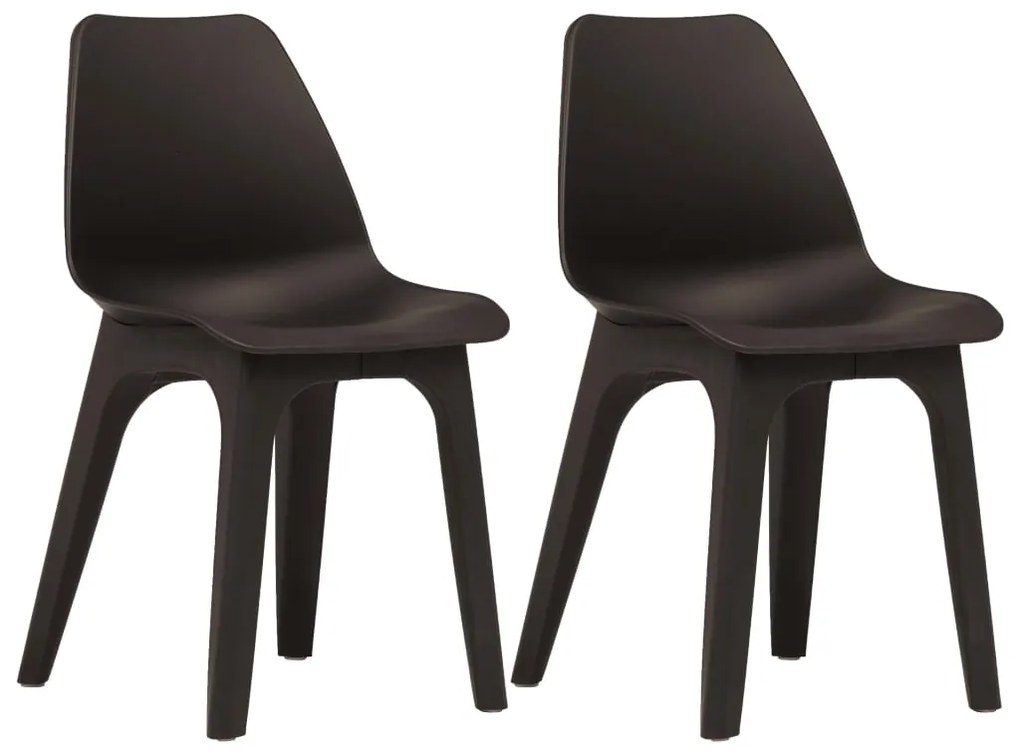 vidaXL Skladacie stoličky 2 ks hnedé plastové