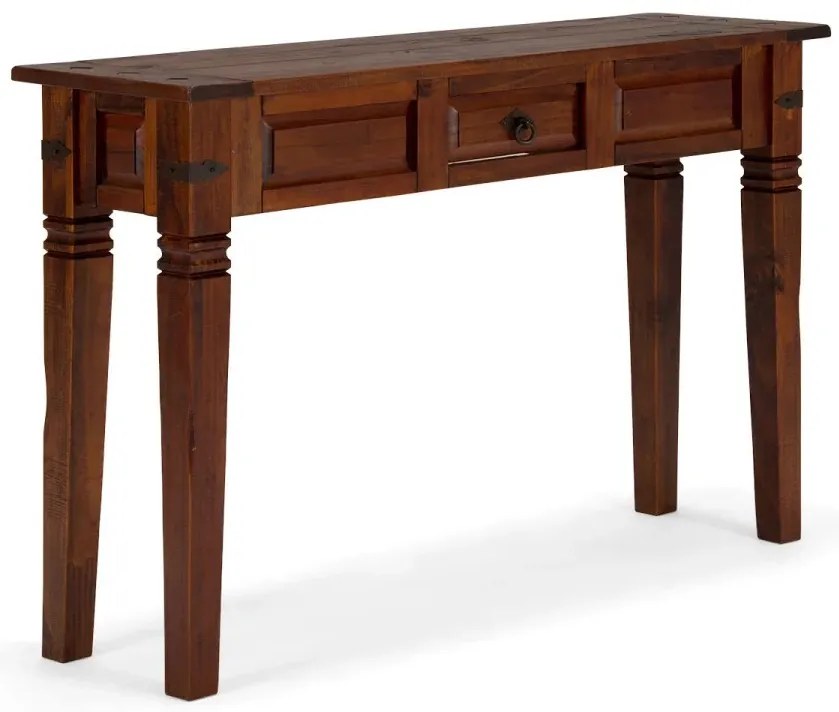 furniture-nabytek.cz - Masívny toaletný stolík Catana z borovicového dreva, hnedý, lakovaný – 120×35×76 cm