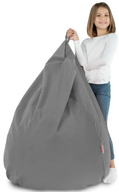 Plyšový sedací vak SAKO oceľový