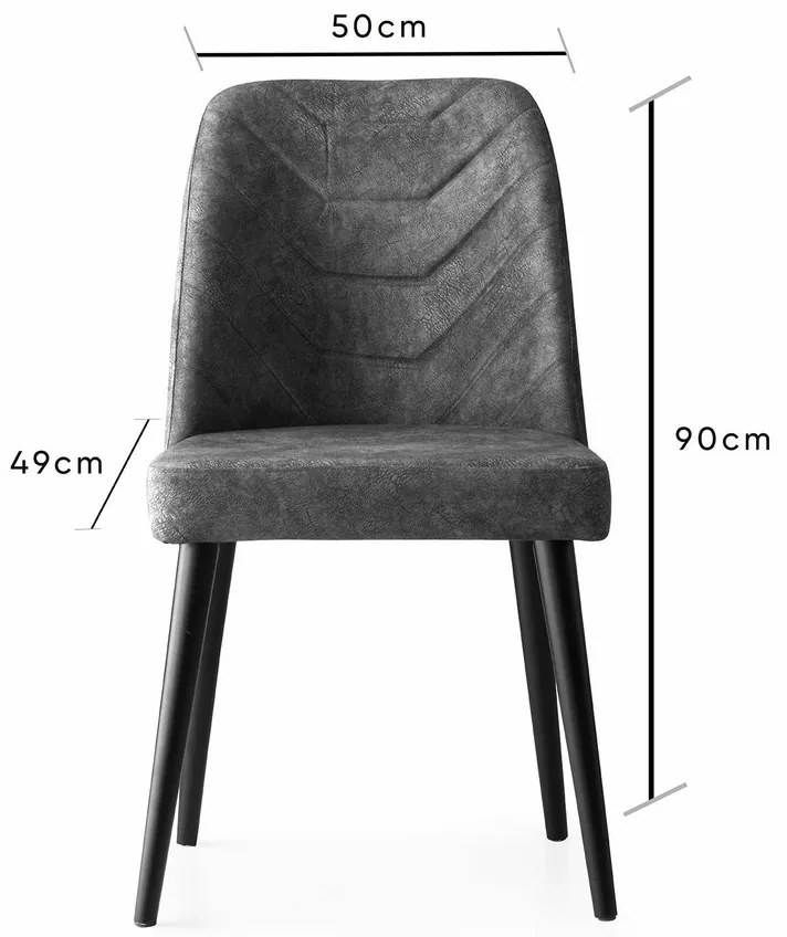 Súprava jedálenských stoličiek Dallas Anthracite, 2
