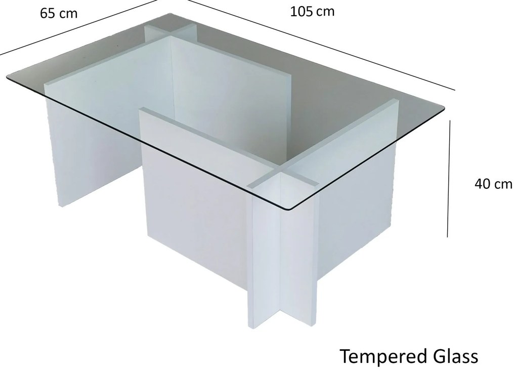 Konferenčný stolík ESCAPE biely