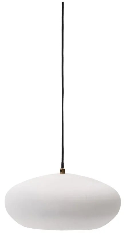 Biele závesné svietidlo s kovovým tienidlom ø 40 cm Inda – Kave Home