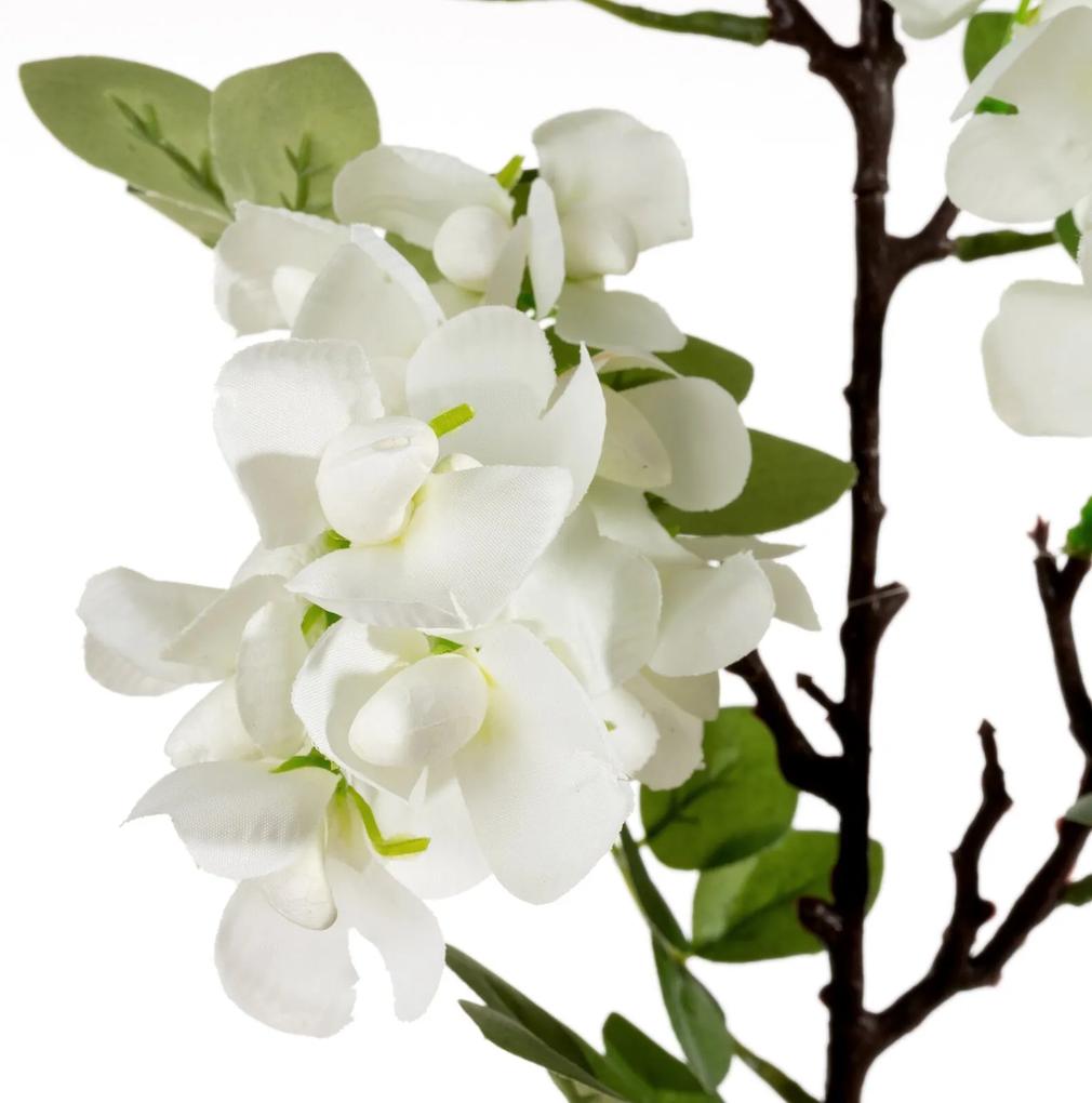 Dekoratívna kvetina 85 cm, s kvetmi 40 cm, kvet 11 cm, biela