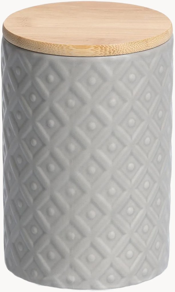 Keramické úložné dózy's bambusovými pokrievkami Carol, 720 ml, 6 ks