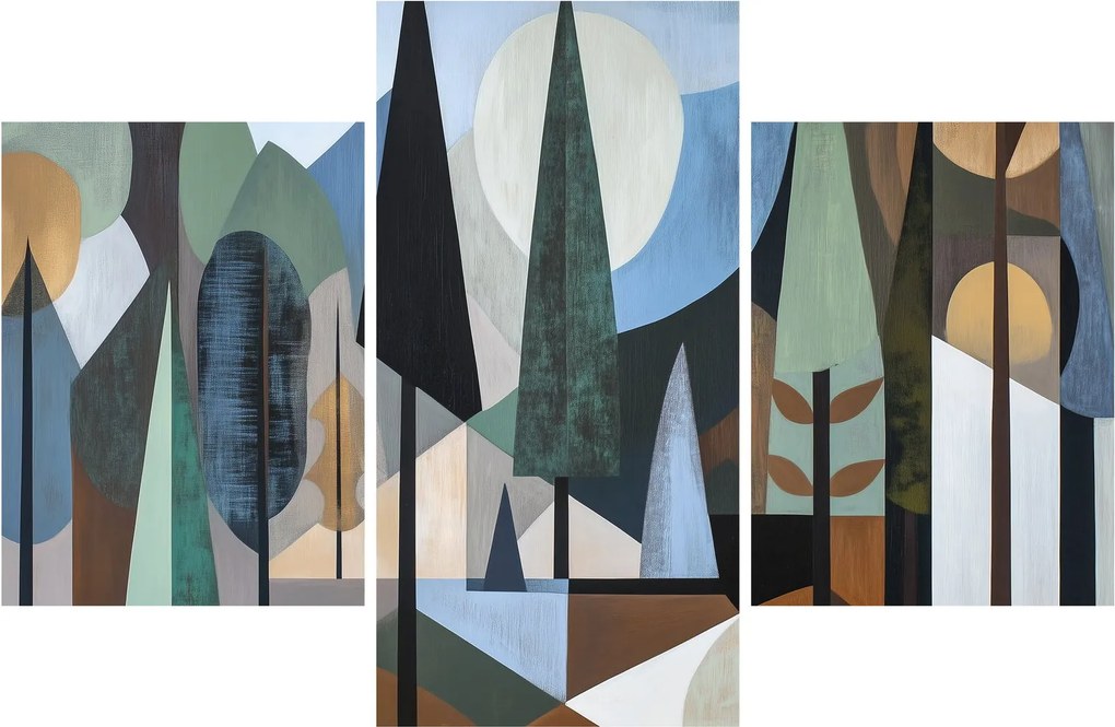 Obraz - Prírodná geometrická abstrakcia II. (90x60 cm)