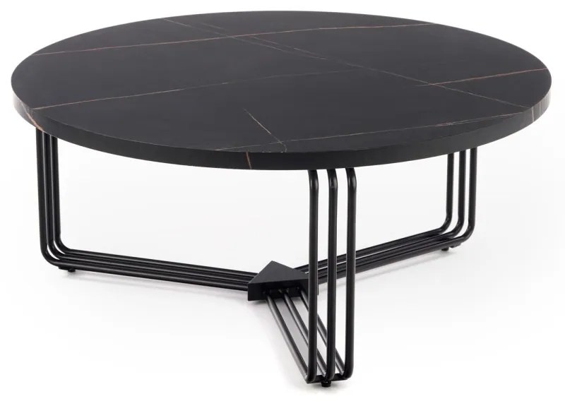 Konferenčný stolík ANTICA 80 cm mramor čierny