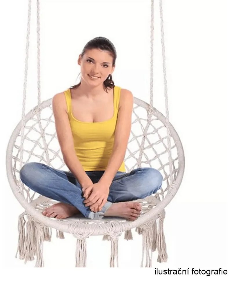 Tempo Kondela Závesné pletené kreslo Amado 2 New, šedé