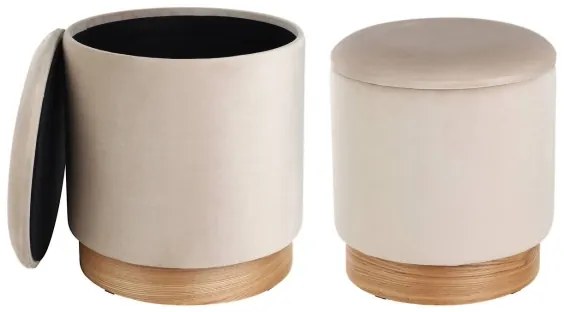 Eglo 424035 - SADA 2x Taburet MASHIKE pr. 30,5/37 cm béžová