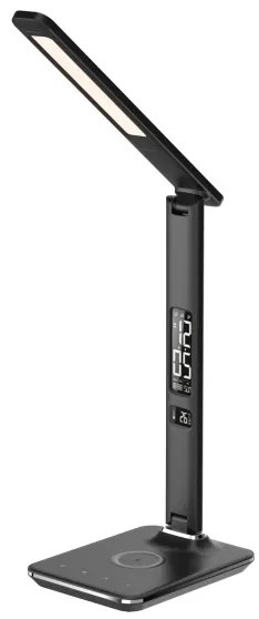 Immax 08965L-LED Stmievateľná lampa s bezdr. nabíjaním KINGFISHER 8,5W/230V čierna