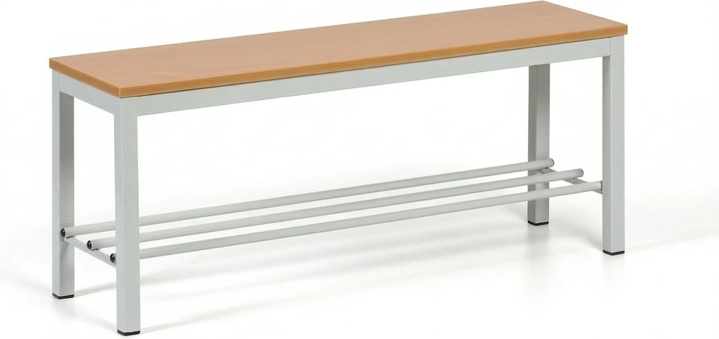Šatníková lavica s botníkom, sedák - lamino, dĺžka 1000 mm, buk