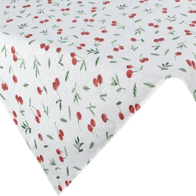 OBRUS CHERRY 85X85CM BIELY