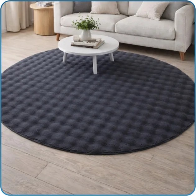 Koberec Rabbit Bubble sivý kruh