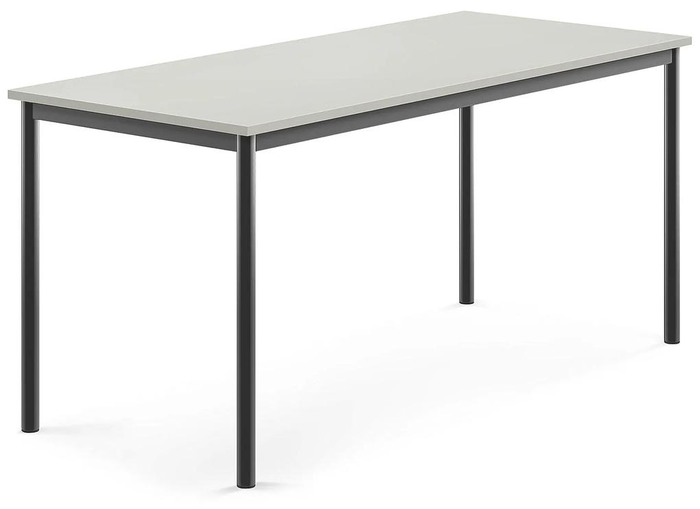 Stôl SONITUS, 1600x700x720 mm, HPL - šedá, antracit
