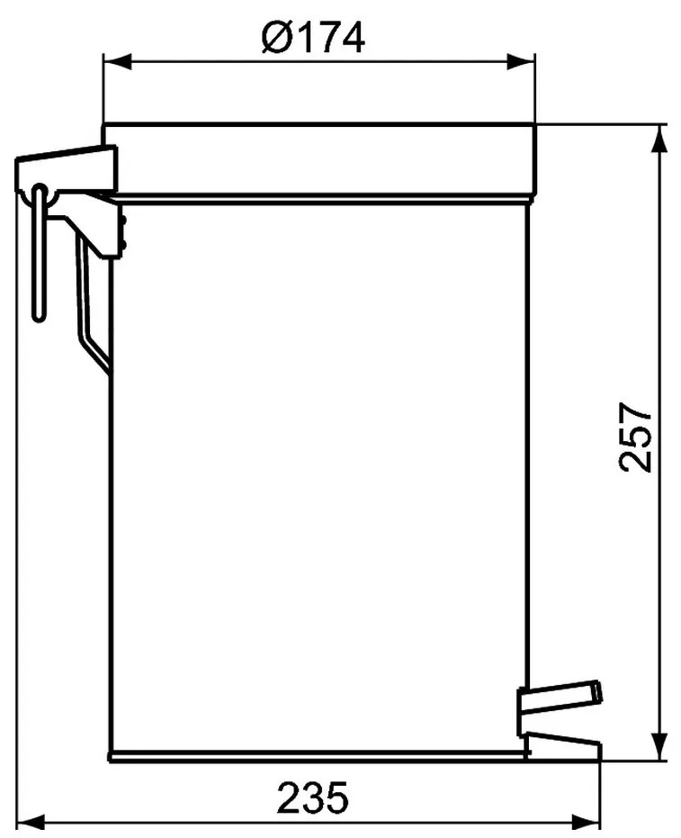 Ideal Standard IOM Odpadkový kôš, 3 l, nehrdzavejúca oceľ A9104MY