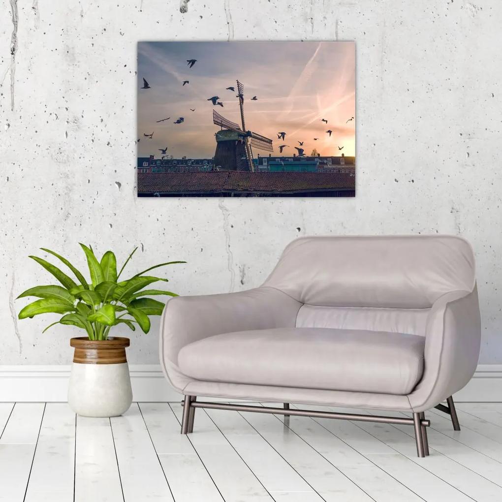 Obraz veterného mlyna (70x50 cm)