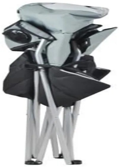 Malatec 2300 Záhradná a kempingová stolička čalúnená šedá