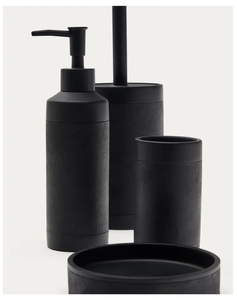 Čierny dávkovač mydla z polyresínu 420 ml Sisel – Kave Home
