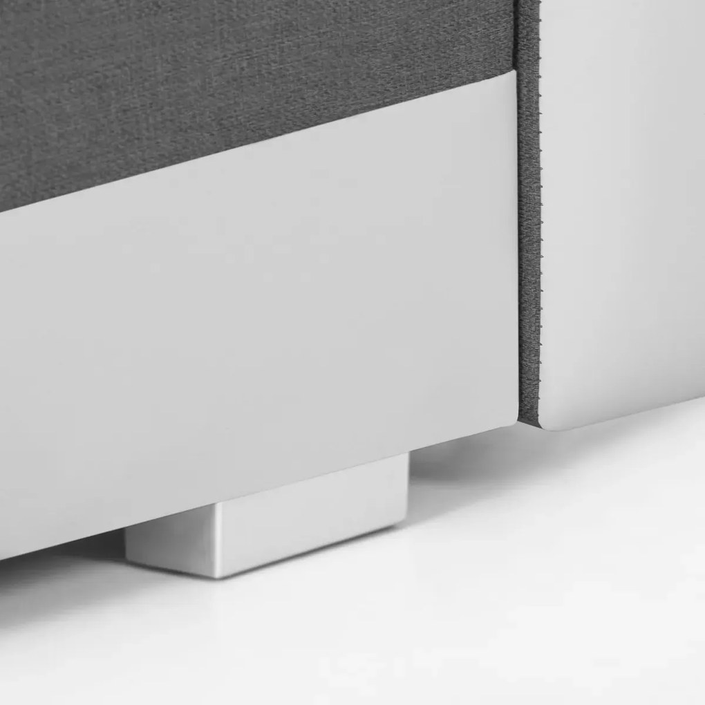 Trojmiestna pohovka s funkciou spania KONRAD Sivá/biela