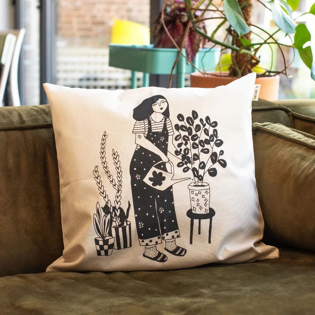 helen b Bavlnená obliečka na vankúš Plant Lover 50 x 50 cm