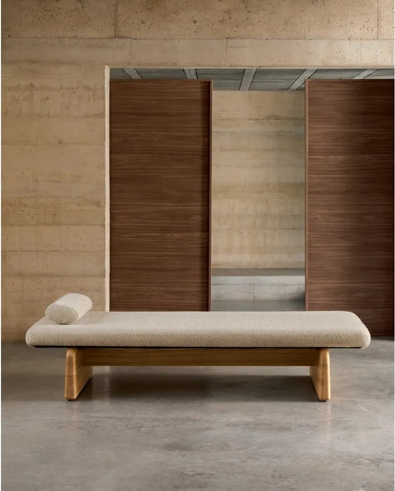 Béžová/v prírodnej farbe ženilková leňoška (variabilný roh) Topaz – Kave Home