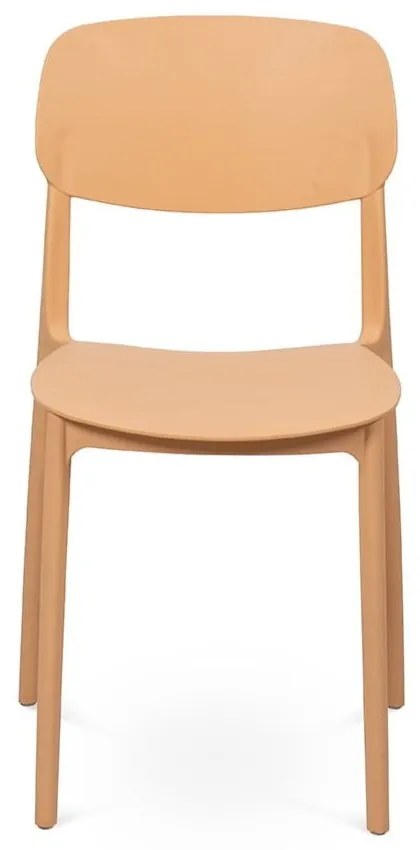 Broskyňová plastová záhradná stolička Hébé – Bonami Essentials