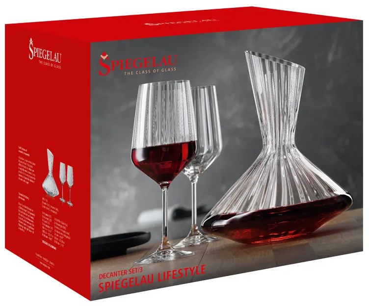 Spiegelau set pohárov na červené víno s karafou Lifestyle 1+2